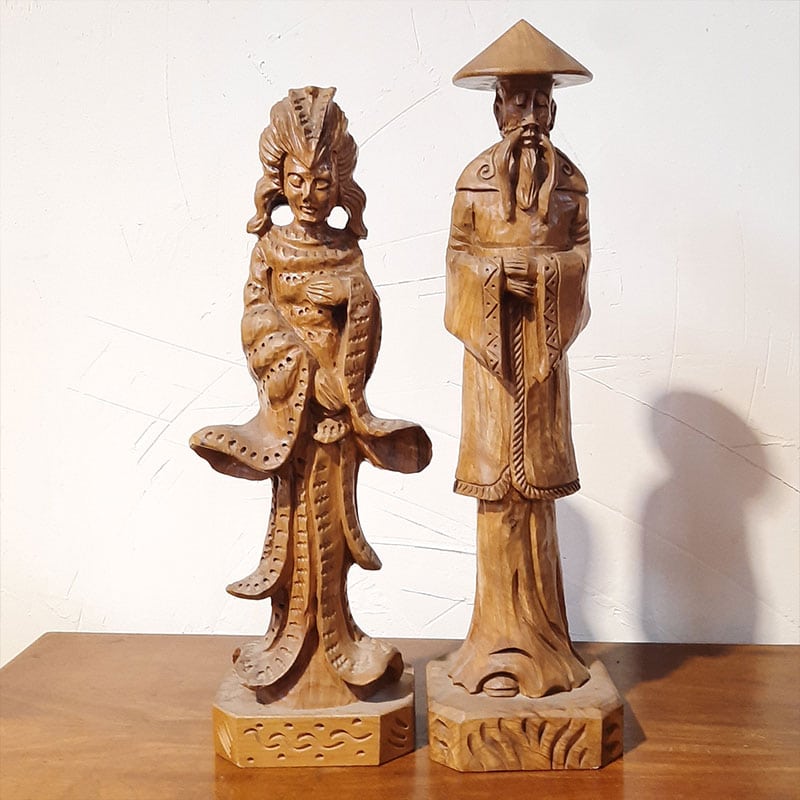 brocante marc doumenc saint girons statuettes en bois type asiatique
