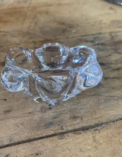 Sel et poivre en cristal Daum avec boîte